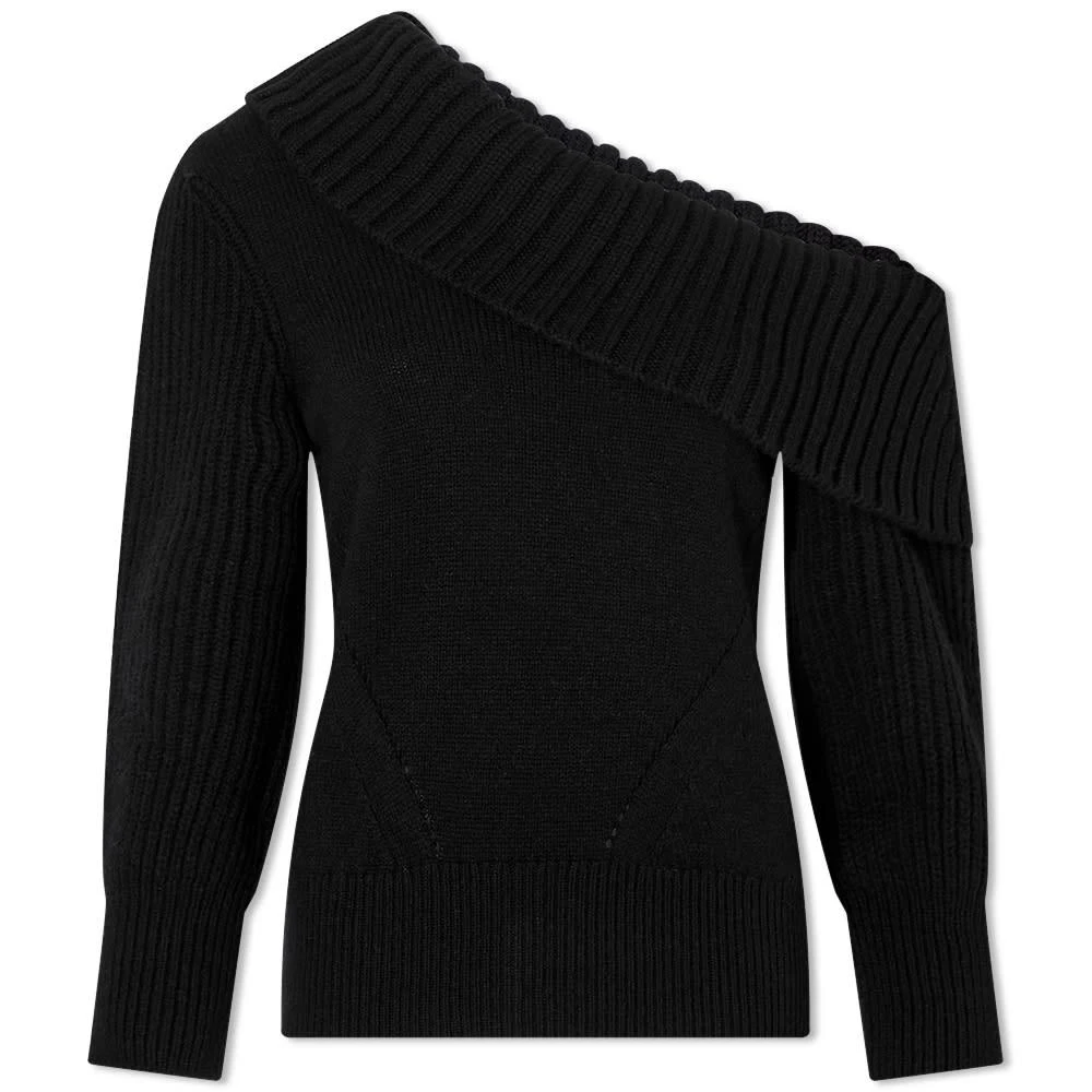 商品Alexander McQueen|Alexander McQueen Long Sleeve Off Shoulder Knit Top,价格¥3963,第1张图片