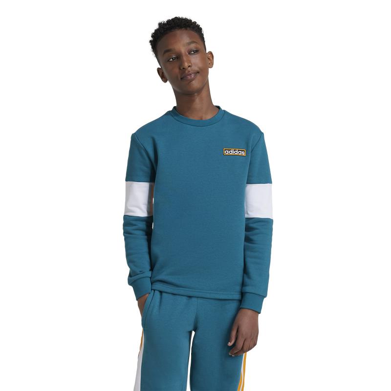 Adidas originals colour block crew sweatshirt online