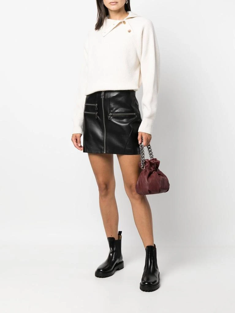 商品Alice + Olivia|ALICE+OLIVIA - Vegan Leather Mini Skirt,价格¥2916,第4张图片详细描述