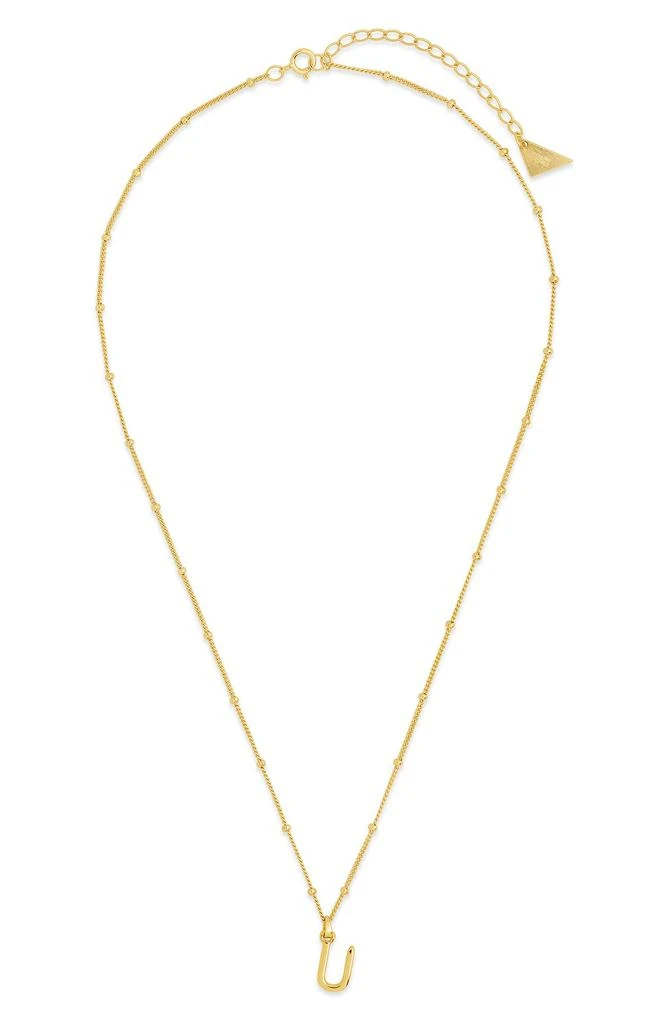 商品Sterling Forever|14K Gold Vermeil Initial Necklace,价格¥225,第2张图片详细描述