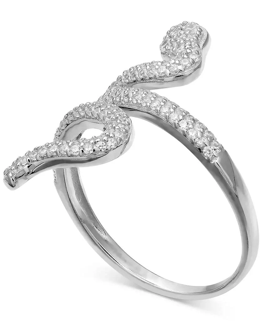 商品Giani Bernini|Cubic Zirconia Snake Ring in Sterling Silver, Created for Macy's,价格¥187,第4张图片详细描述