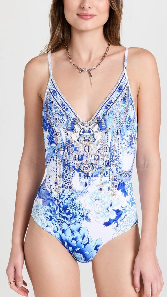 商品Camilla|Camilla Wired V Neck One Piece Swimsuit,价格¥2432,第5张图片详细描述