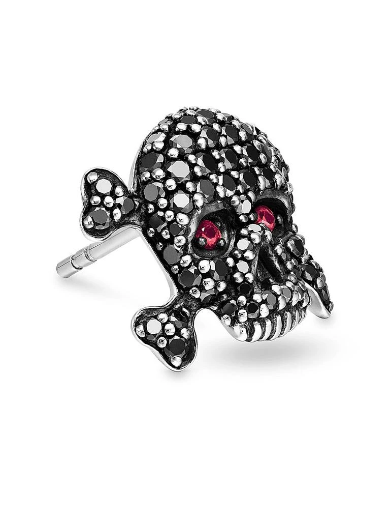 商品David Yurman|Memento Mori Skull Stud Earring in Sterling Silver,价格¥6620,第4张图片详细描述