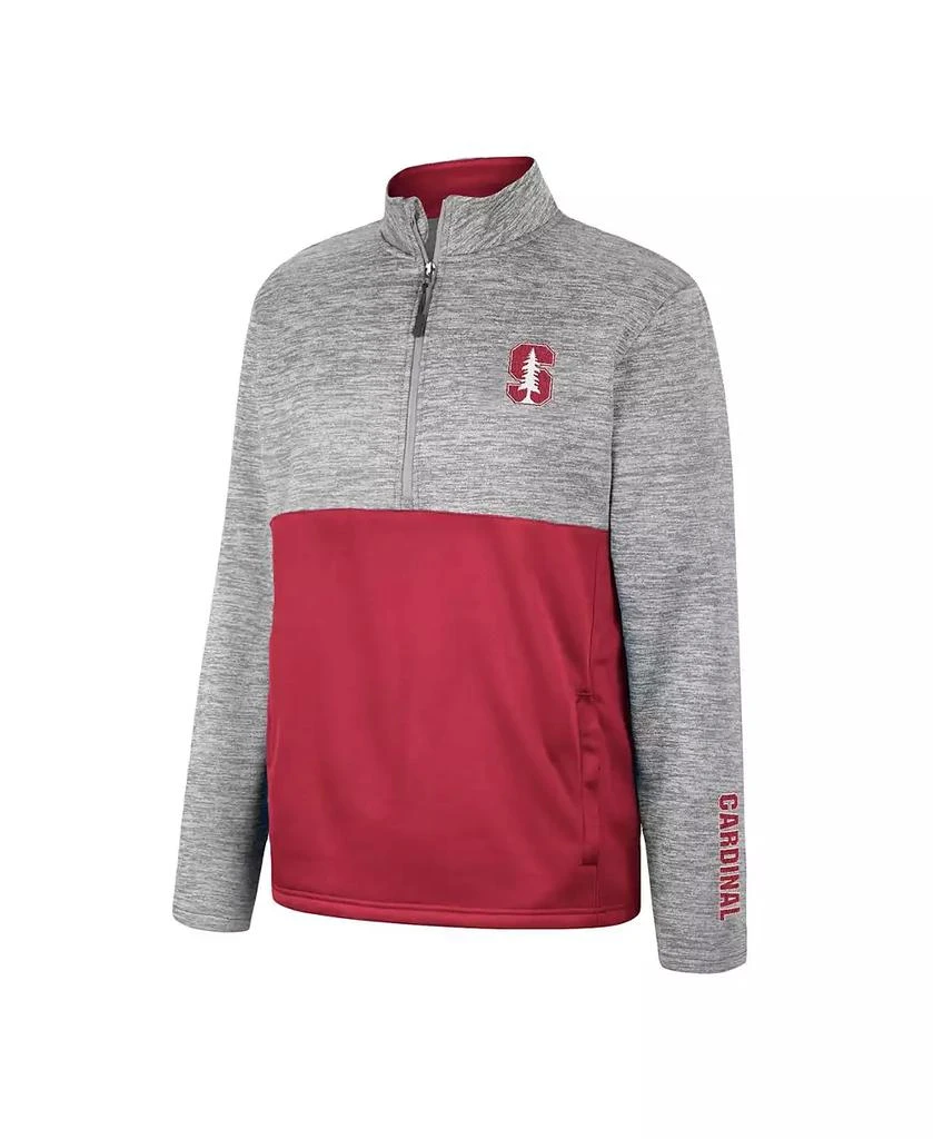 商品Colosseum|Men's Gray Stanford Cardinal John Half-Zip Jacket,价格¥365,第3张图片详细描述