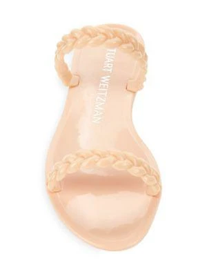 商品Stuart Weitzman|Sawyer Braided Jelly Flat Sandals,价格¥525,第5张图片详细描述