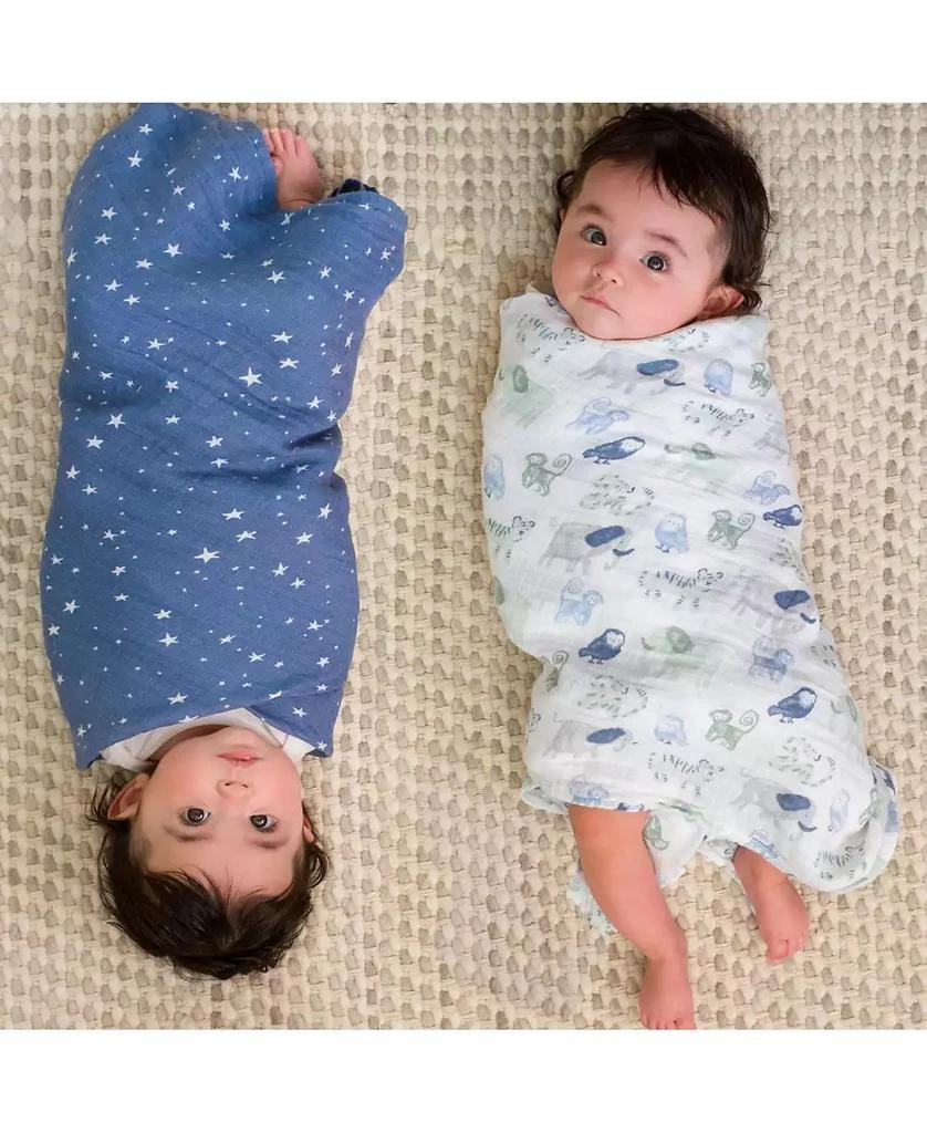 商品aden + anais|Baby Boys Printed Swaddle Blankets, Pack of 4,价格¥299,第5张图片详细描述