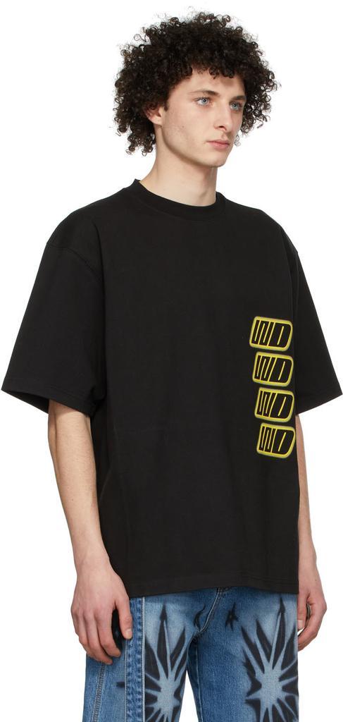 商品We11done|Black Cotton T-Shirt,价格¥2676,第4张图片详细描述