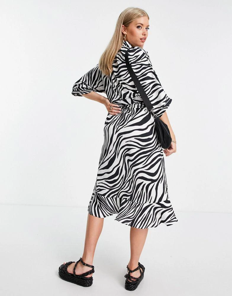 商品Topshop|Topshop Tall zebra print shirt dress,价格¥276,第2张图片详细描述