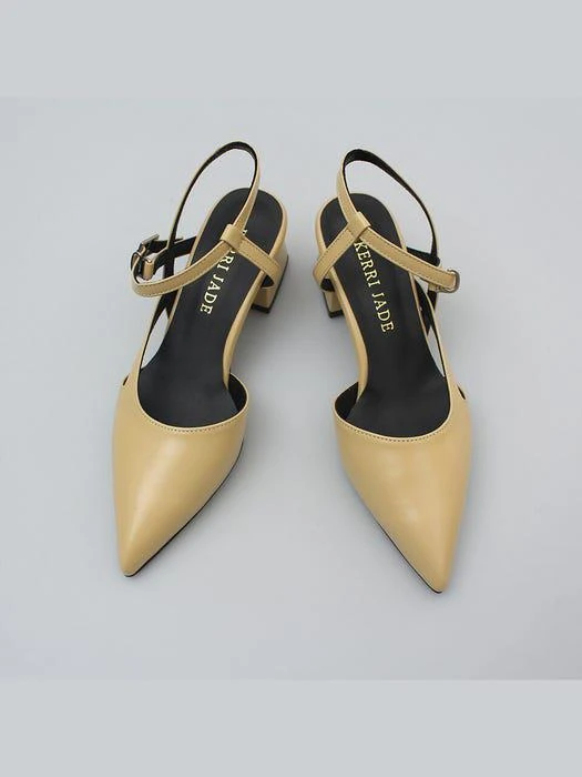 商品KERRIJADE|Teapot Slingback_Butter,价格¥1518,第1张图片