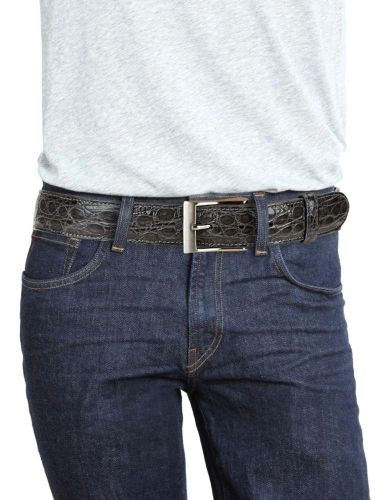 商品Saks Fifth Avenue|Boxed Crocodile Leather Belt,价格¥726,第3张图片详细描述