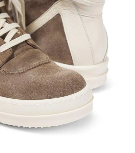 商品Rick Owens|Geobasket绒面革与皮革高帮运动鞋,价格¥3732,第4张图片详细描述