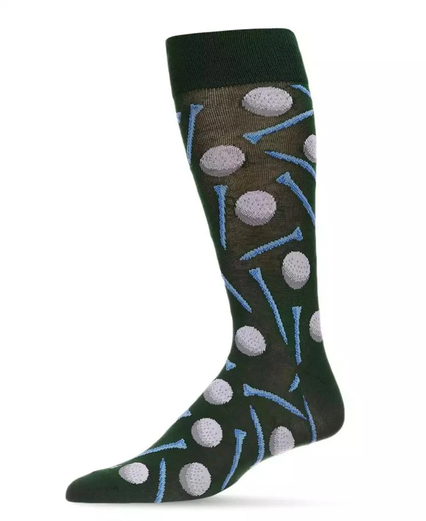 商品Memoi|Men's Golf Ball and T-shirt Rayon from Bamboo Blend Novelty Crew Socks,价格¥51,第1张图片