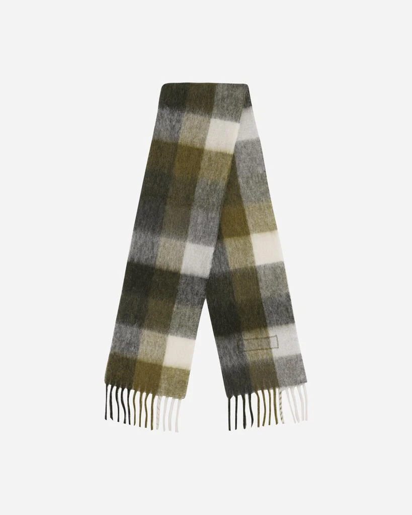 商品Acne Studios|Mohair Checked Scarf Taupe / Green / Black,价格¥1933,第3张图片详细描述