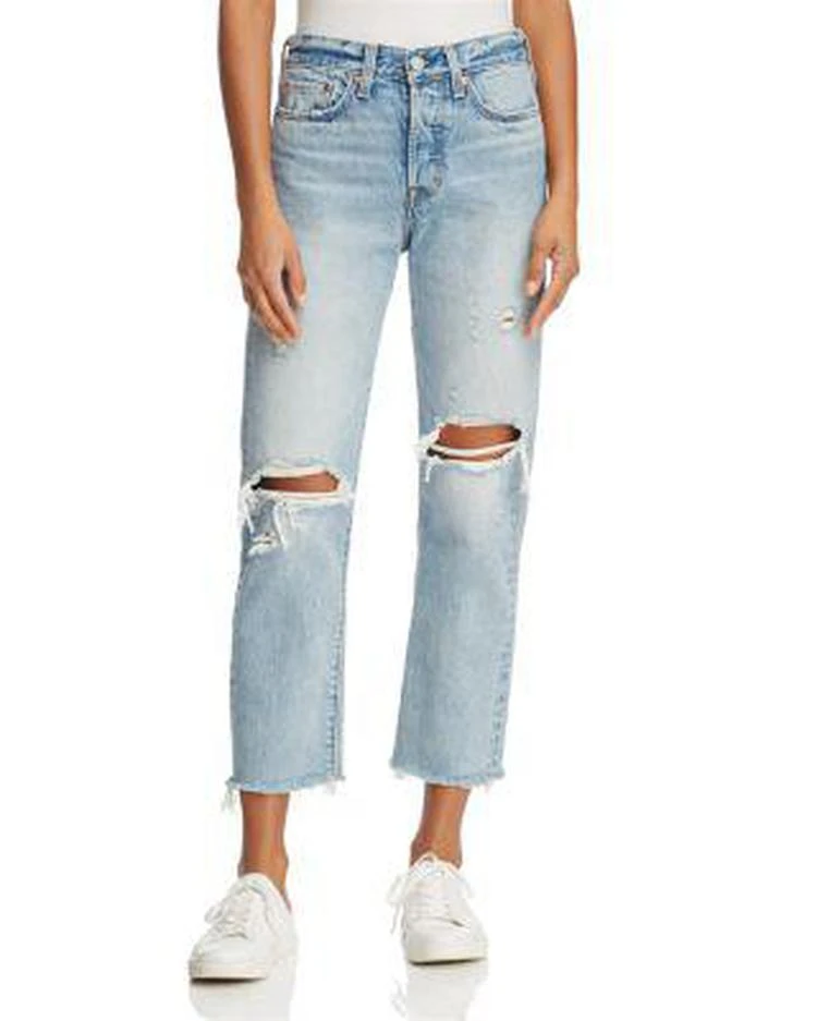 商品Levi's|直筒破洞牛仔裤,价格¥528,第1张图片