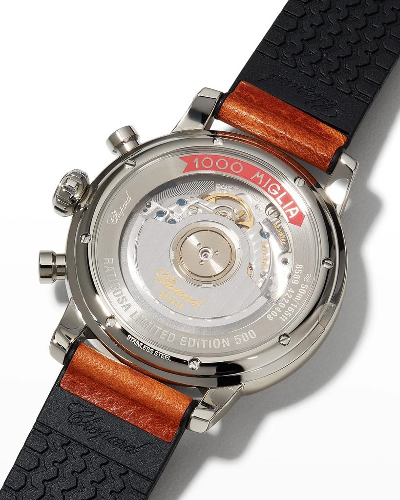 商品Chopard|42mm Mille Miglia Black Dial Watch with Leather Strap,价格¥51261,第5张图片详细描述