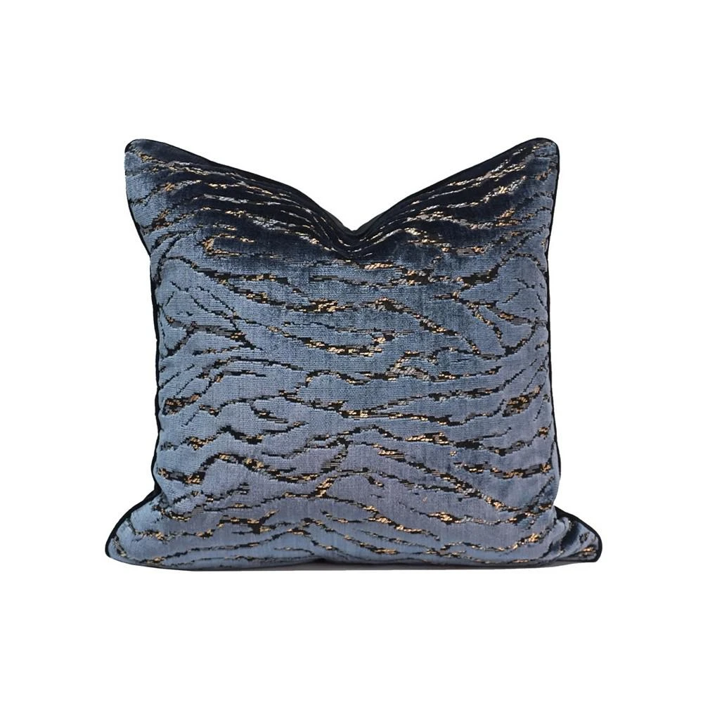 商品Millihome|Zebra Cut Velvet Decorative Pillow, 20" x 20",价格¥292,第1张图片