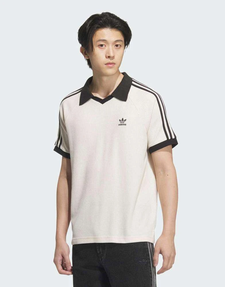 商品Adidas|adidas Originals Waffle short sleeve polo shirt in wonder white,价格¥397,第1张图片