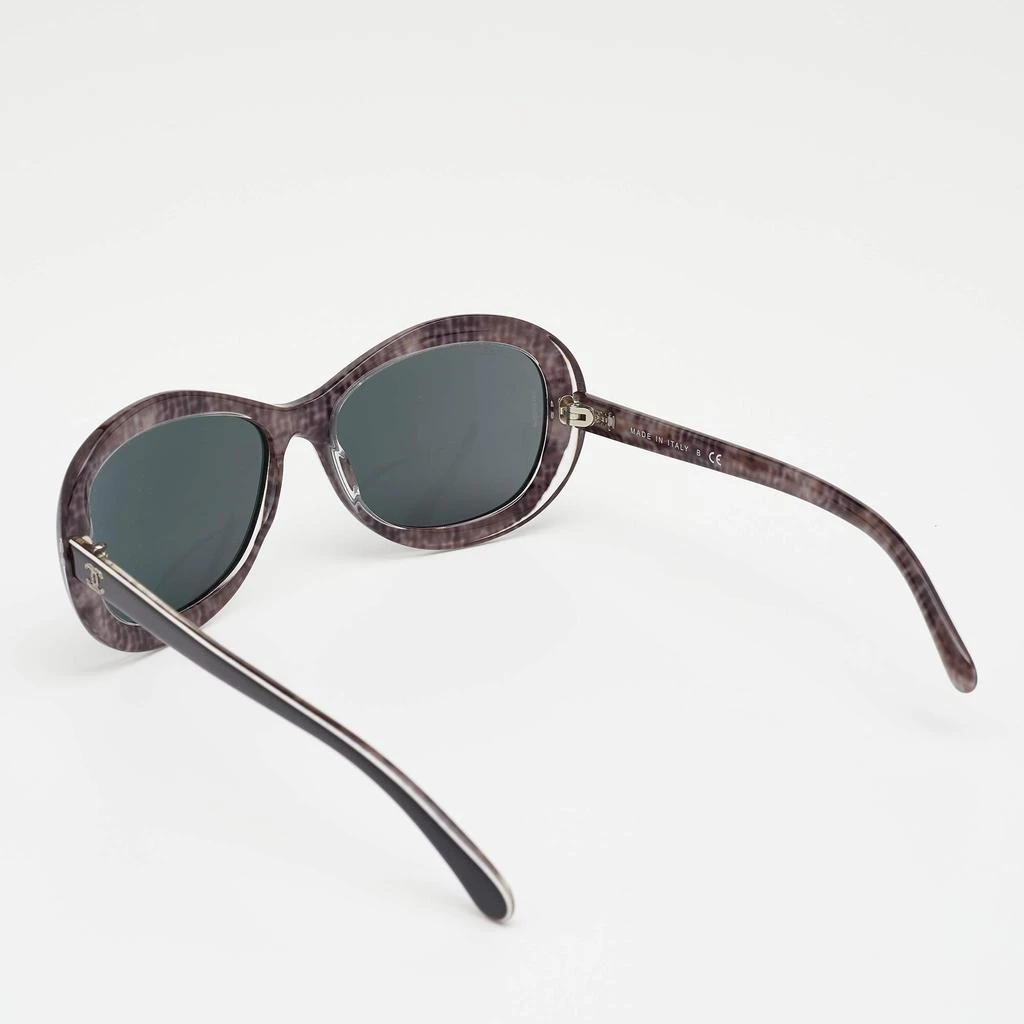 商品[二手商品] Chanel|Chanel Black 5219 Tweed Detail CC Oval Sunglasses,价格¥1686,第2张图片详细描述