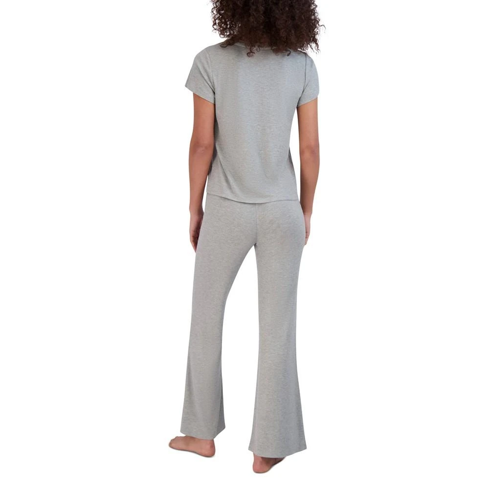 商品Steve Madden|Women's Ribbed Flare-Leg Sleep Pants,价格¥77,第3张图片详细描述