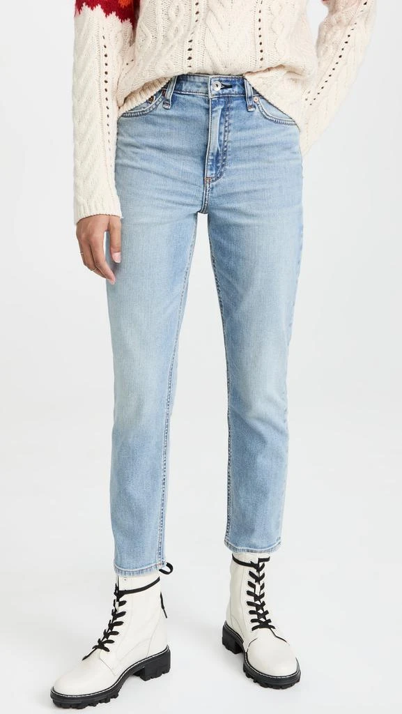 商品Rag & Bone|Rag & Bone Nina 高腰烟管九分牛仔裤,价格¥493,第2张图片详细描述