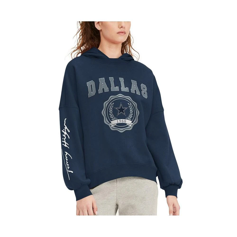 商品Tommy Hilfiger|Women's Navy Dallas Cowboys Becca Dropped Shoulders Pullover Hoodie,价格¥505,第1张图片
