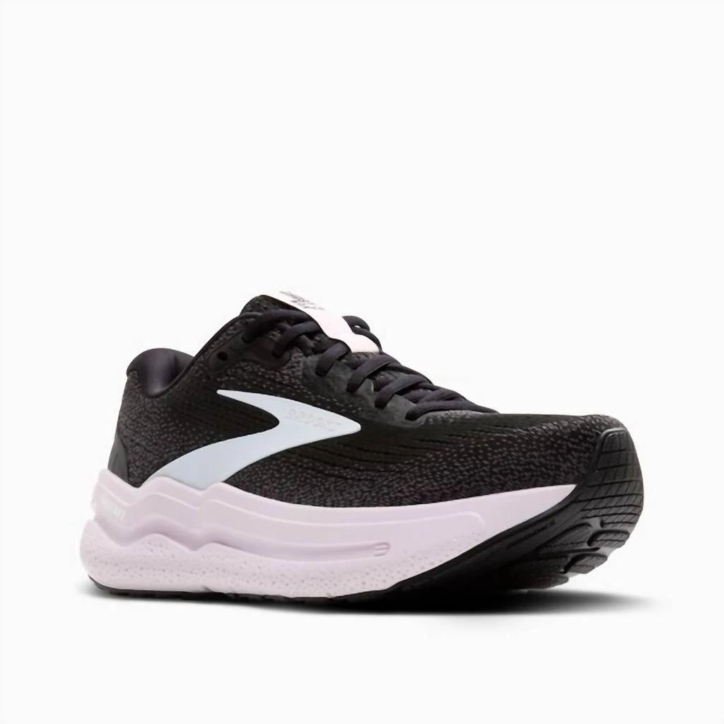 商品Brooks|Women's Ghost Max 2 Shoes In 077-Black/white/orchid Ice,价格¥938,第2张图片详细描述