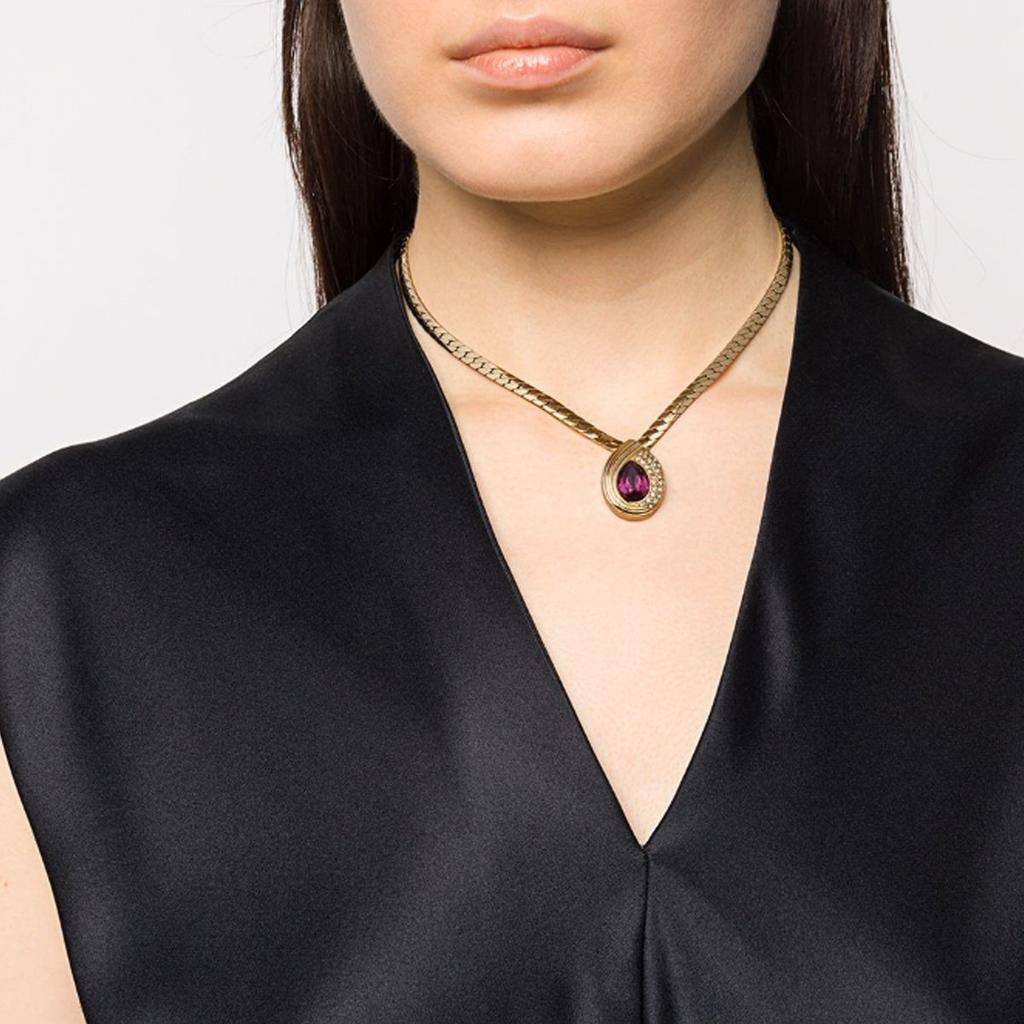 商品Susan Caplan Vintage|1980s vintage christian dior faux amethyst necklace,价格¥2341,第4张图片详细描述