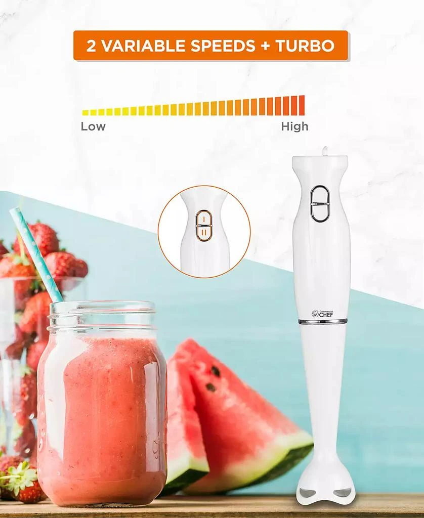 商品Commercial Chef|Immersion Blender, Hand Blender with Stainless Steel Blades, Immersion Blender with Quiet Motor, Electric Mini Blender for Delicious Food,价格¥162,第3张图片详细描述