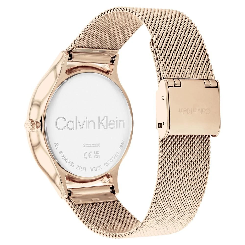 商品Calvin Klein|Carnation Gold-Tone Mesh Bracelet Watch 38mm,价格¥1123,第3张图片详细描述