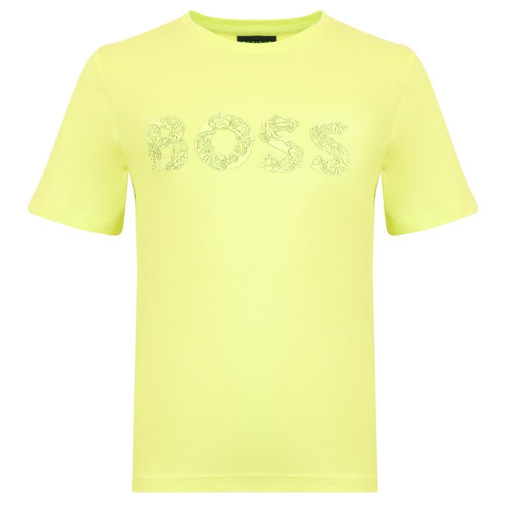 商品Hugo Boss|Yellow Short Sleeve Boys T Shirt,价格¥198,第1张图片