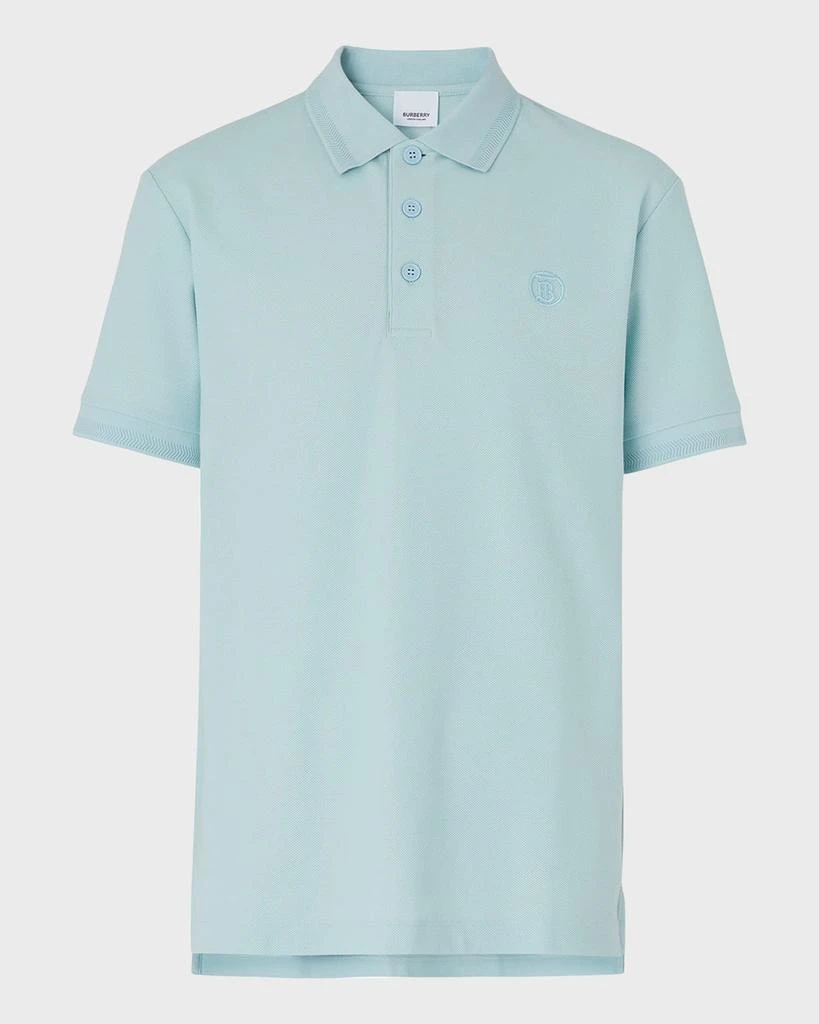 商品Burberry|Men's Eddie Monogram Polo Shirt,价格¥1798,第1张图片