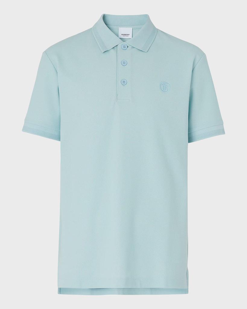 商品Burberry|Men's Eddie Monogram Polo Shirt,价格¥3351,第1张图片
