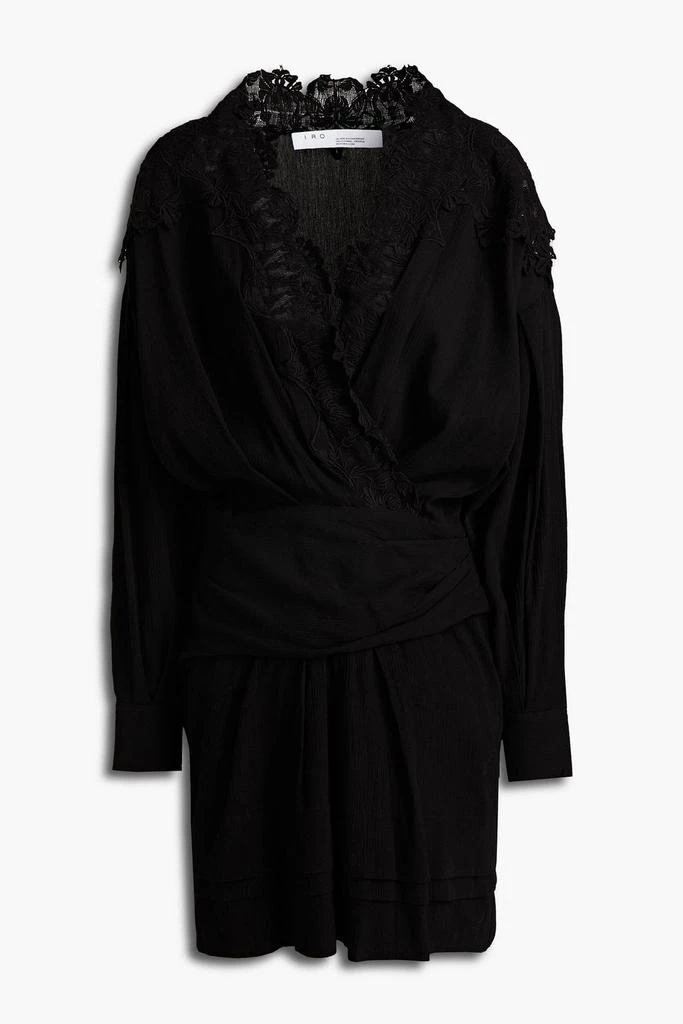 商品IRO|Coya lace-trimmed crepon mini dress,价格¥668,第1张图片