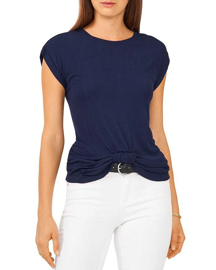 商品Vince Camuto|Knot Front Rib Tee,价格¥153,第1张图片