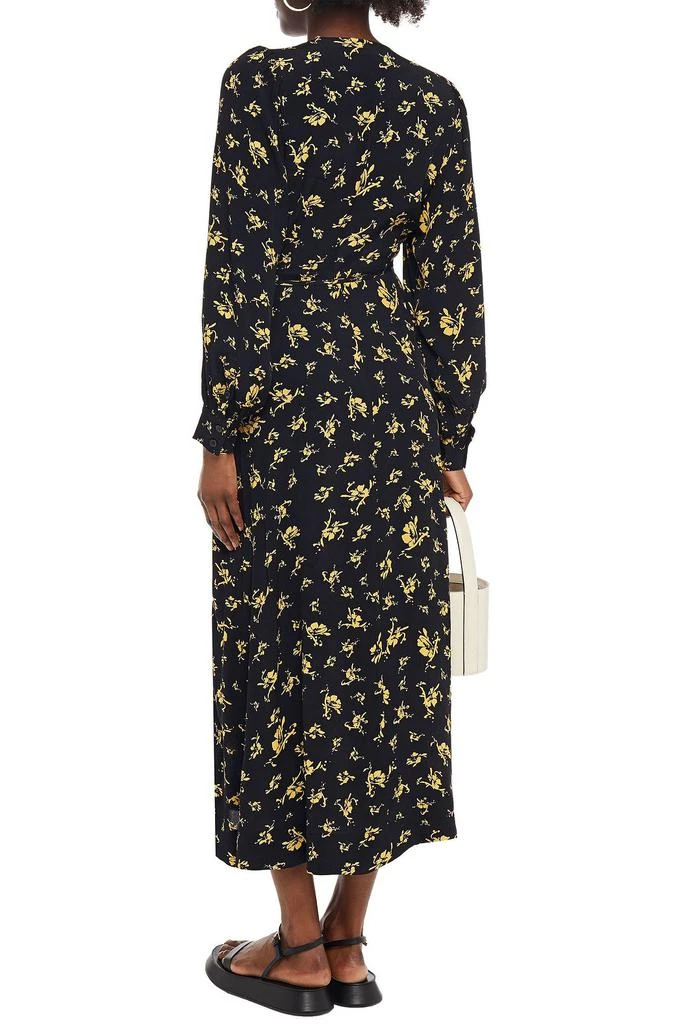 商品Ganni|Floral-print crepe midi wrap dress,价格¥557,第3张图片详细描述