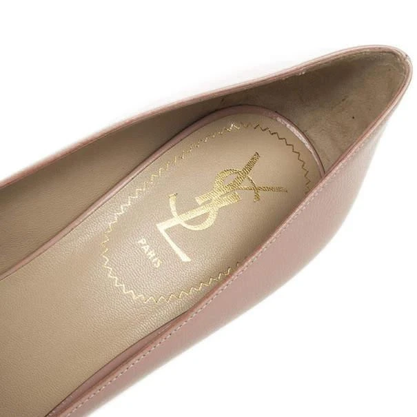 Saint Laurent Paris Pink Leather Tribtoo Platform Pumps Size 38 商品