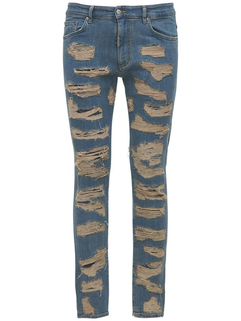 商品Represent|Shredded Skinny Fit Denim Jeans,价格¥1009,第1张图片