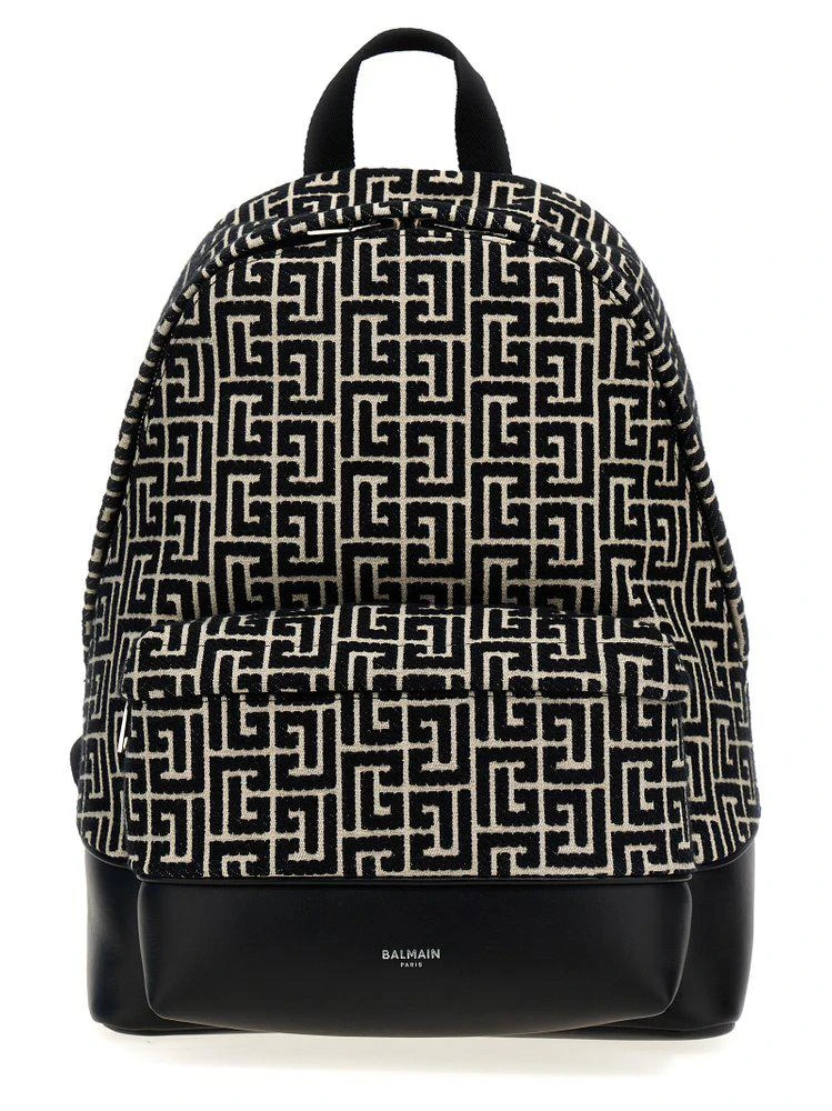 商品Balmain|Balmain Logo Detailed Monogram Backpack,价格¥7450,第1张图片