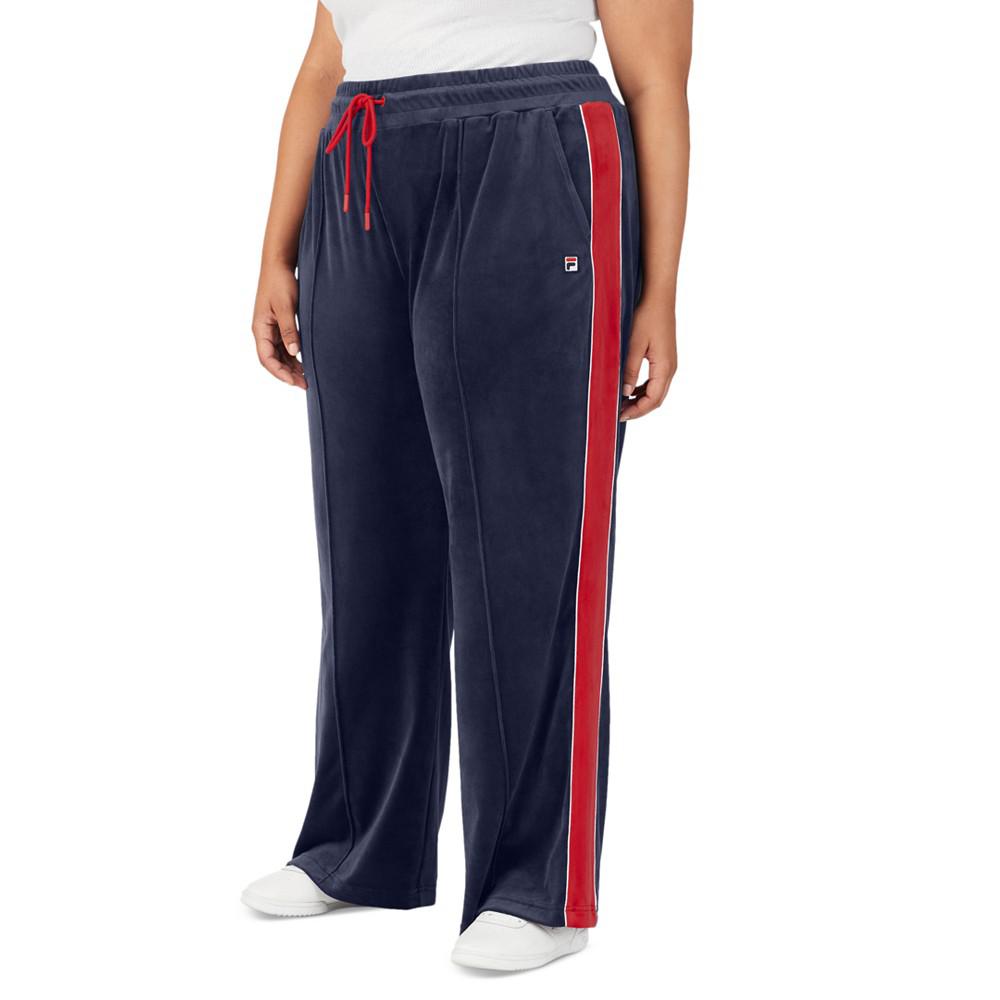 Plus Size Valery Mid-Rise Drawstring Velour Pants商品第3张图片规格展示