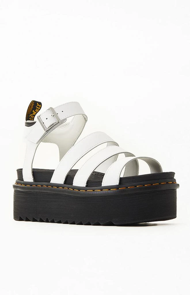 商品Dr. Martens|Women's White Blaire Quad Platform Sandals,价格¥220,第1张图片