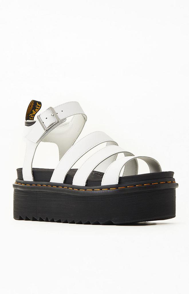 商品Dr. Martens|Women's White Blaire Quad Platform Sandals,价格¥810,第1张图片