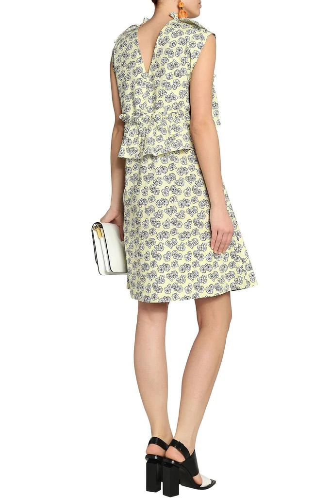 商品Marni|Crossover ruffle-trimmed floral-print cotton-poplin dress,价格¥3421,第3张图片详细描述