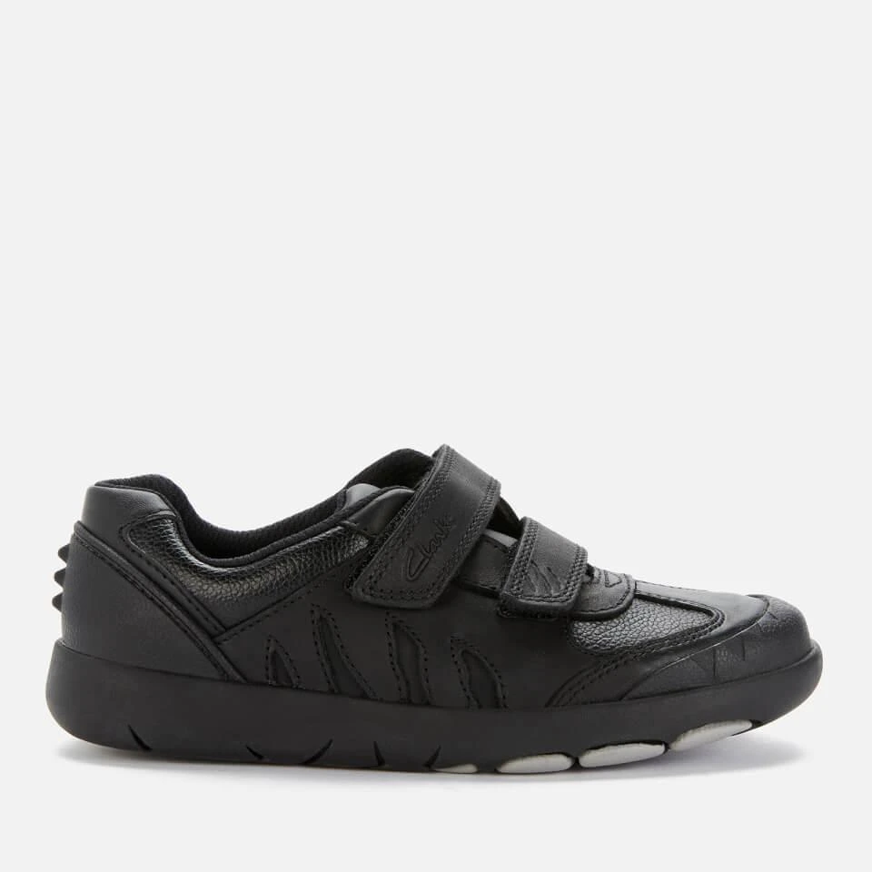 商品Clarks|CLARKS KIDS' REX STRIDE SCHOOL SHOES - BLACK LEATHER,价格¥218,第1张图片