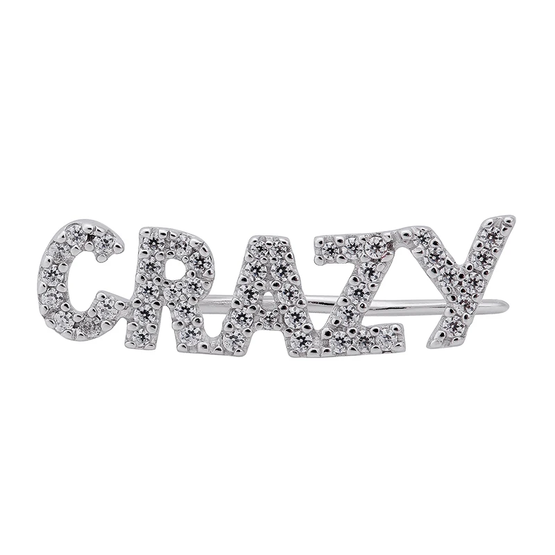 APM Monaco字母耳钉“CRAZY”单只女 纯银小众设计感轻奢2021新款夏季搭配AE10958OX 商品