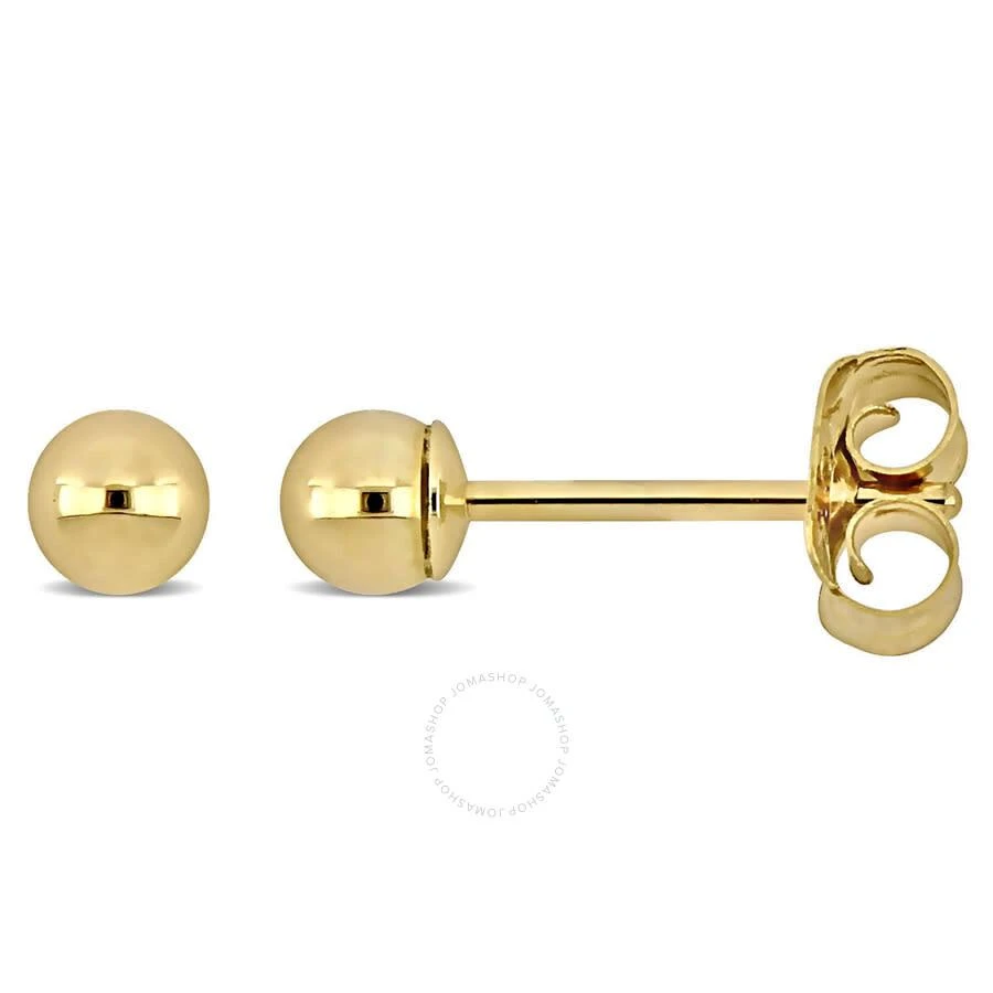 商品Amour|3mm Gold Ball Earrings in 10k Yellow Gold,价格¥297,第1张图片