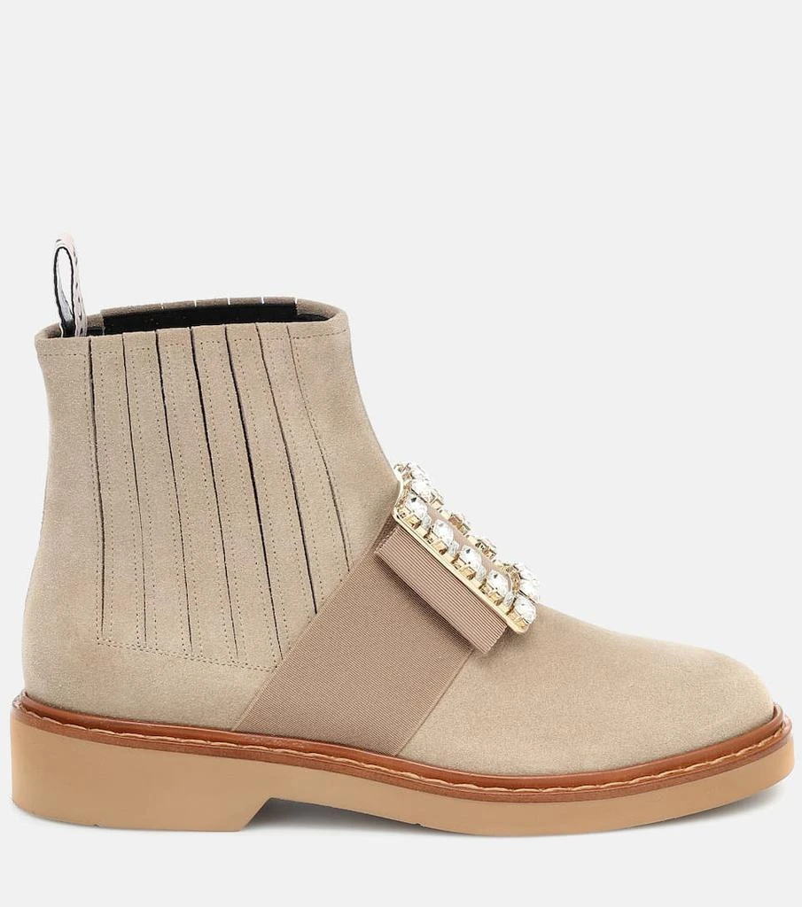 商品Roger Vivier|Viv’ Rangers suede ankle boots,价格¥14586,第5张图片详细描述