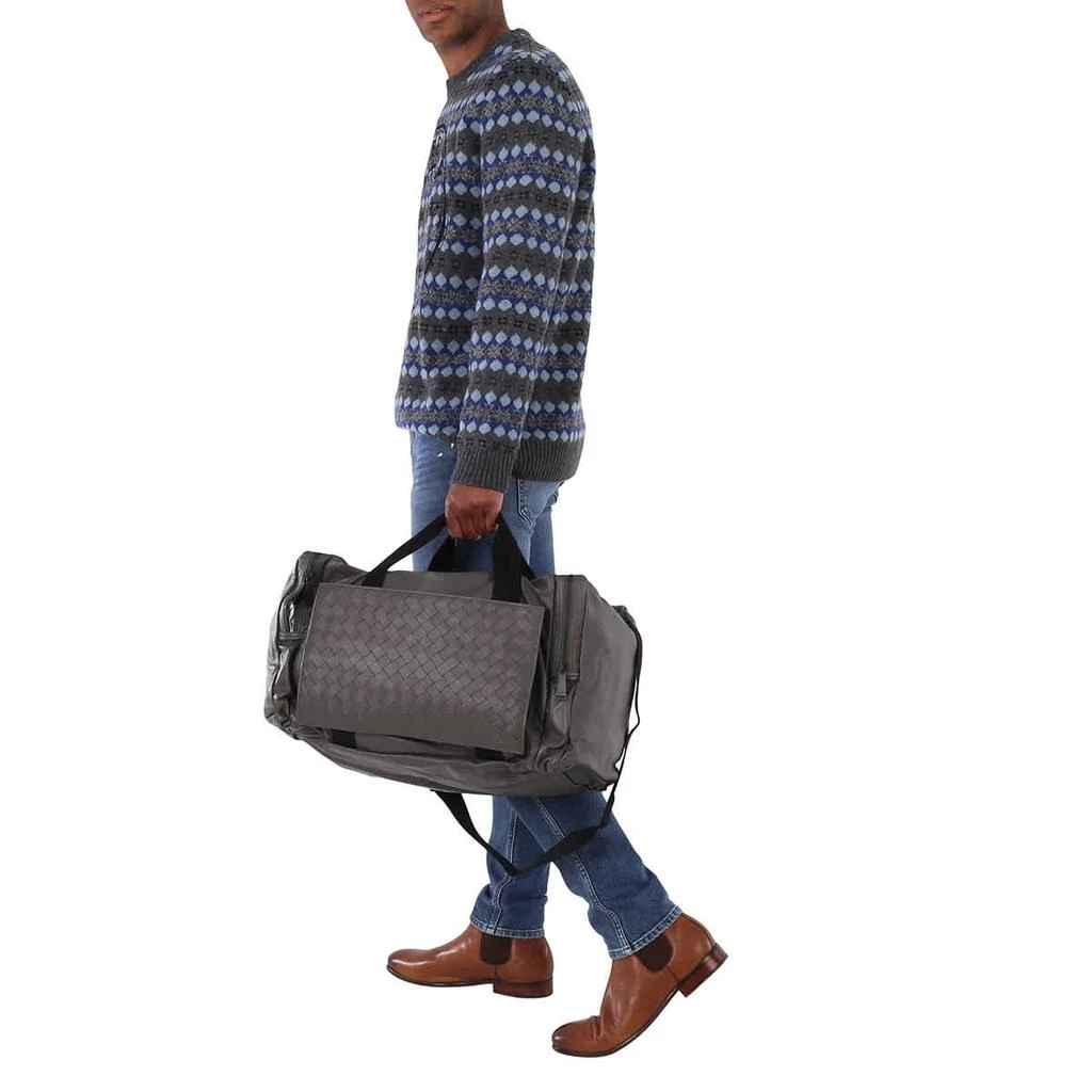商品Bottega Veneta|Men's Leather Duffle Bag In Grey,价格¥11994,第2张图片详细描述