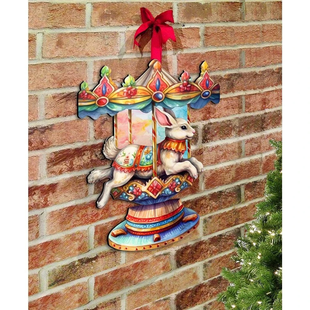 商品Designocracy|Carousel Christmas Wooden Wall Decor Door Decor G. DeBrekht,价格¥1099,第5张图片详细描述