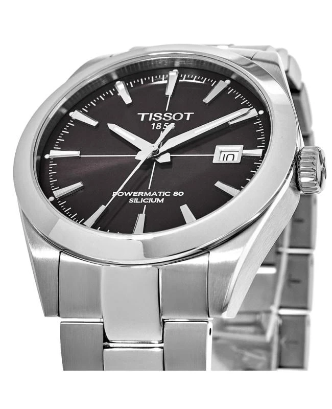 商品Tissot|Tissot Gentleman Automatic Anthracite Dial Steel Men's Watch T127.407.11.061.01,价格¥4632,第2张图片详细描述