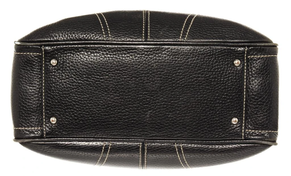 商品[二手商品] MCM|MCM Black Leather Contrast Stitch Hobo Bag,价格¥3913,第4张图片详细描述